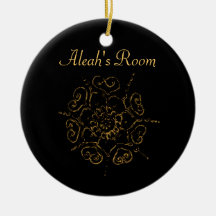 Flower Of Love (Henna) (Golden) Christmas Tree Ornament