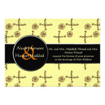 Flower Of Love (Henna) (Orange) Personalized Invitations