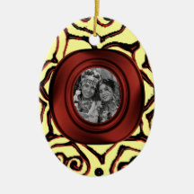 Flower Of Love (Henna) (Orange) Christmas Tree Ornaments
