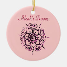 Flower Of Love (Henna) (Pink) Christmas Tree Ornament