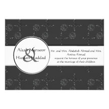 Flower Of Love (Henna) (Silver/effect) Invitation