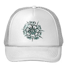 Flower Of Love (Henna) (Turqoise) Trucker Hat
