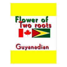 Flower of two roots guyanese-canadian post card