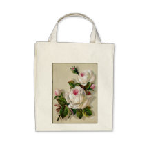 Flower Organic Grocery Tote Tote Bags