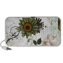 flower painted splatter speaker