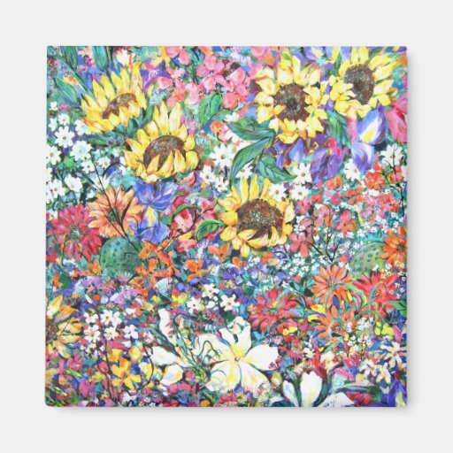 Flower Party Fridge Magnet