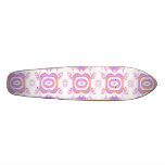 Flower Pattern in Orange and Purple. Skateboard Decks