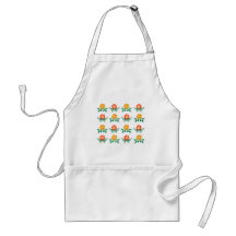 Flower Pattern: Vector Drawing: Apron