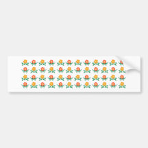 Flower Pattern: Vector Drawing: Bumper Sticker