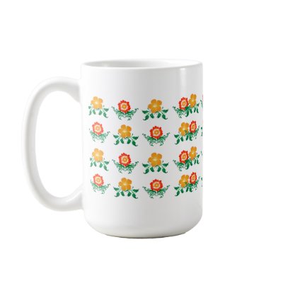 Flower Pattern: Vector Drawing: Mug by spiritswitchboard