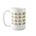 Flower Pattern: Vector Drawing: mugs