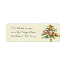 Flower Pine Tree  Return Address Return Address Labels