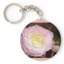 Flower-pink Begonia Key Chain