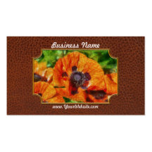 Flower - Poppy - Orange Poppies Business Card Templates
