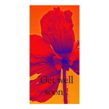 Flower - poppy photo card