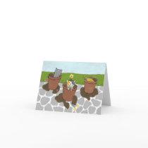 Flower Pot Kittens Note Card