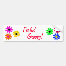 Flower Power-Feelin' Groovy Bumper Sticker