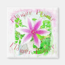 Flower Power Fridge Magnet