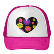 Flower Power Heart Hats