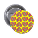 Flower Power Hearts Pin