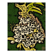 Flower Power in Gold and White Photographic Print