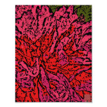 Flower Power in Magenta and Red Art Photo