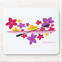 Flower Power Kayak Mouse Pads