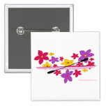 Flower Power Kayak Pinback Button