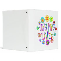 Flower Power Lives 3 Ring Binders