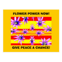 FLOWER POWER MAINTENANT ! CARTES POSTALES