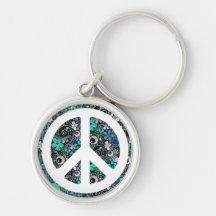 Flower Power Peace II Key Chains