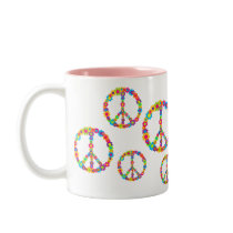 Flower Power Peace Coffee Mugs