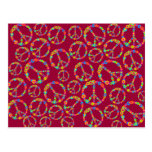 Flower Power Peace Post Card