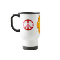 Flower Power Peace Sign Mugs