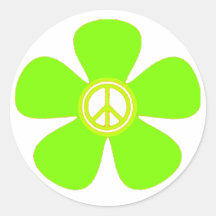 Flower Power Peace Sign Sticker