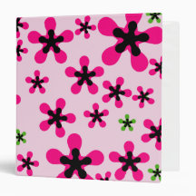 Flower Power Pink Avery Binder