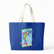Flower Power Porpoise Tote Bag