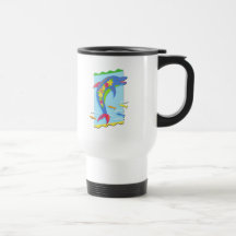 Flower Power Porpoise Coffee Mugs