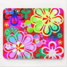 FLOWER POWER PSYCHEDELIC MOUSEPAD