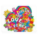 Flower Power Rainbow Postcards