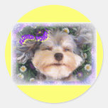 FLOWER POWER ROUND STICKER