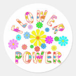 FLOWER Power Round Stickers