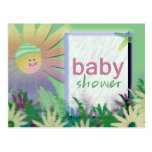 flower power shower postcard