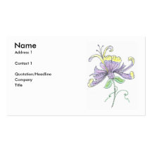 Flower Profile Card Business Card Template