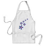 flower rain blue aprons
