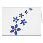 flower rain blue card