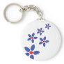 flower rain blue key chain