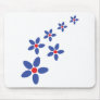 flower rain blue mouse mat