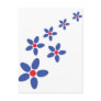flower rain blue postcard
