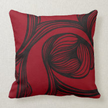 Flower - Red/Black - Pillow